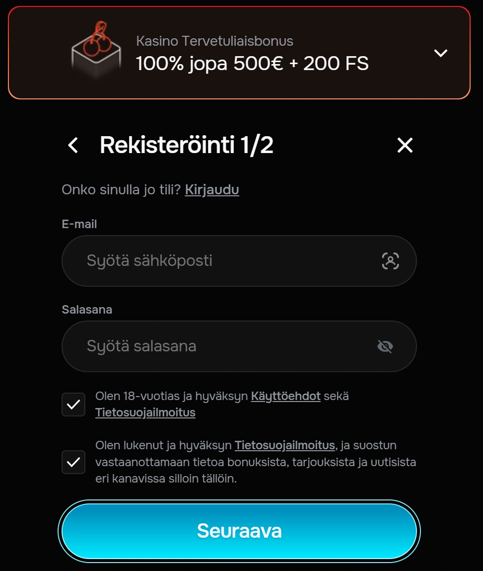 Rekisteröinti